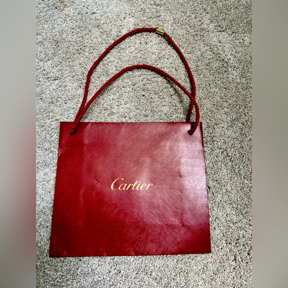 Cartier red shopping bag